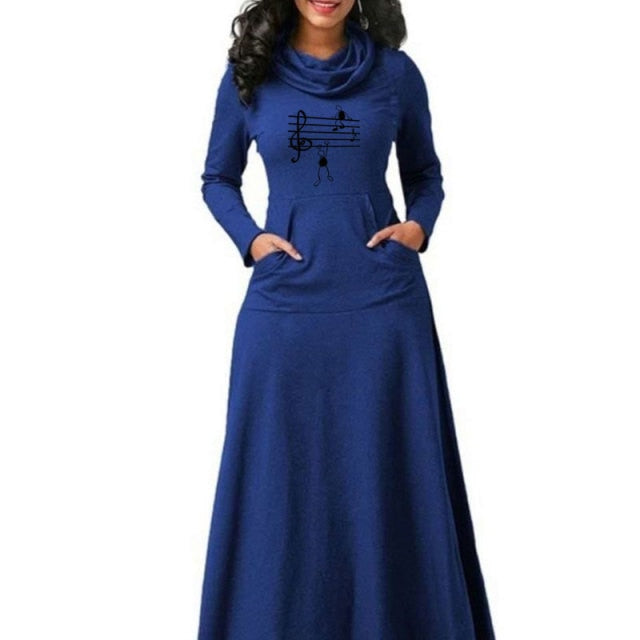 Musical Notes Long Dress