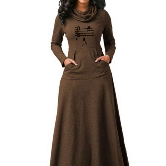 Musical Notes Long Dress