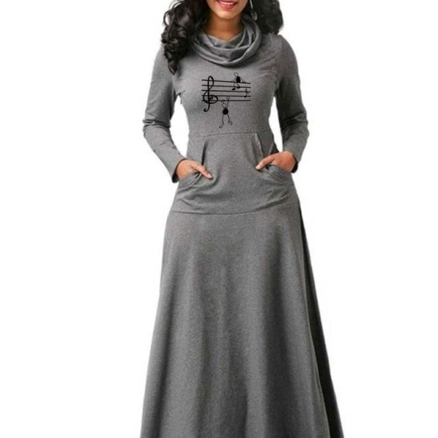 Musical Notes Long Dress