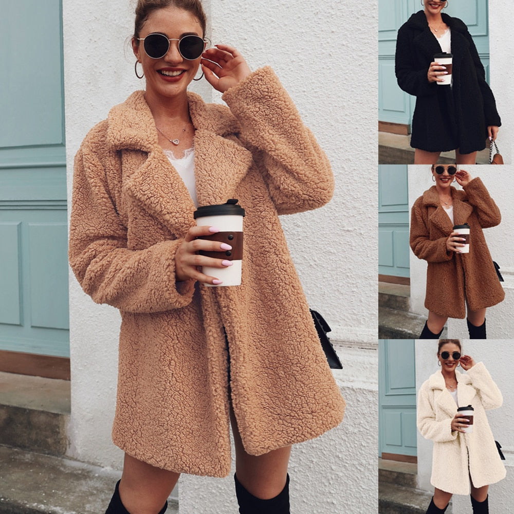 Fleece Faux Fur Coat