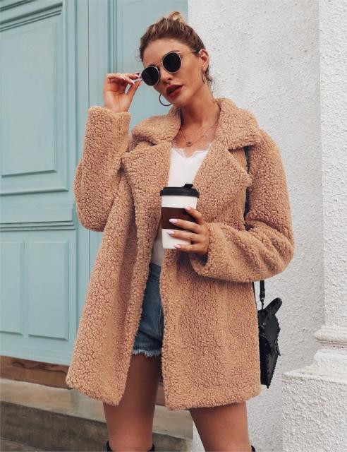 Fleece Faux Fur Coat