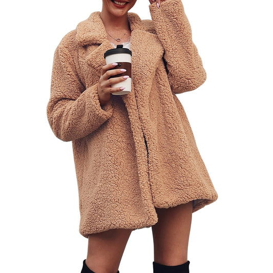 Fleece Faux Fur Coat