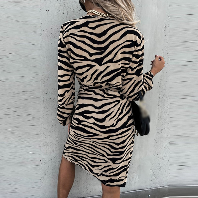 Zebra Print Mini Dress