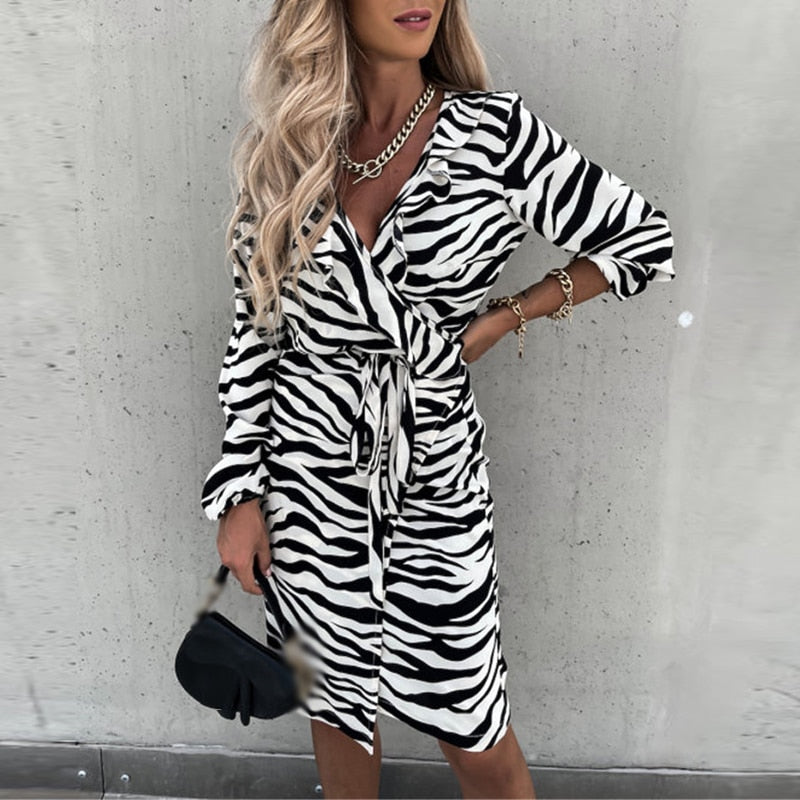 Zebra Print Mini Dress