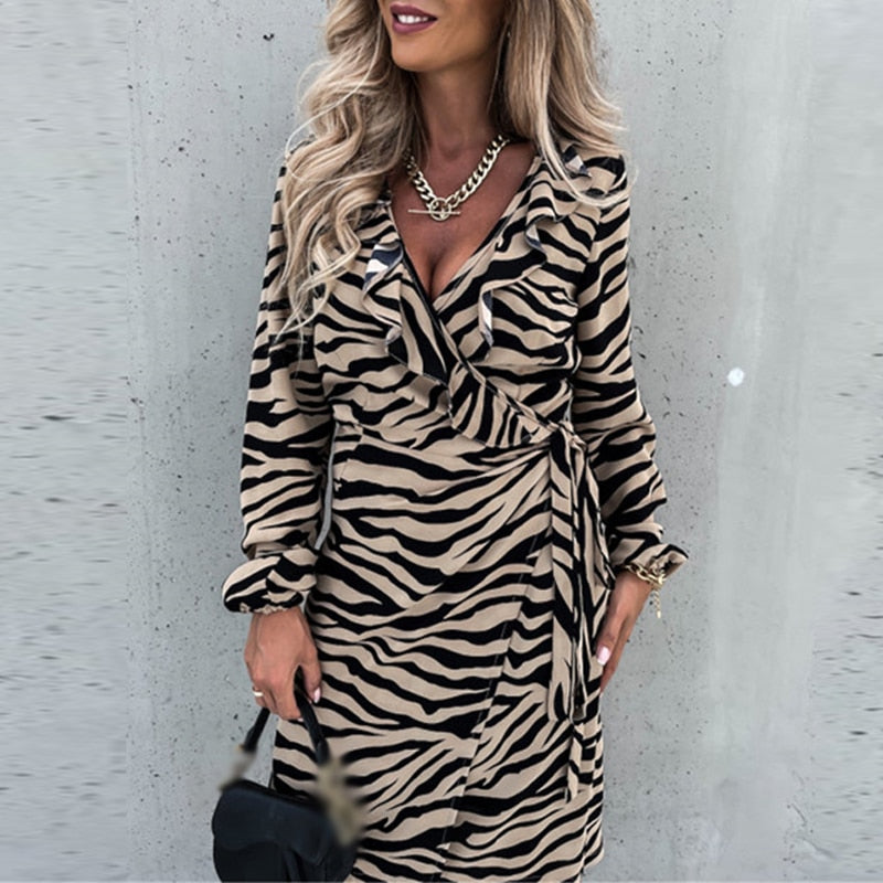 Zebra Print Mini Dress