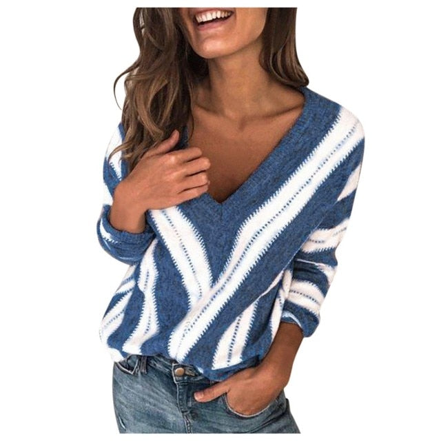 V-neck Knitted Pullover